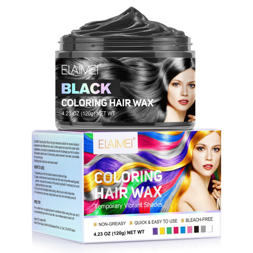 (Black) Lama de cabelo colorida Lama de cabelo multicolorida