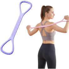 (Purple, -) Bande Résistance Silicone Figure 8 9 kg – avec Poignées pour Bras, Dos, Étirement Épaules