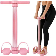 (Pink, -) Bande Résistance Pédalier Caoutchouc Naturel 6 Tubes – Étirement Abdos, Taille, Jambes