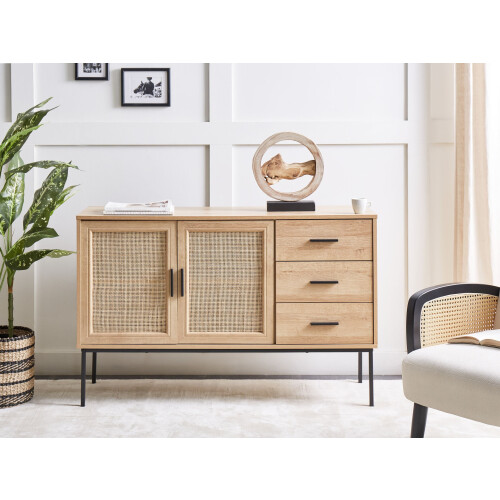 Beliani 2 Door Sideboard PASCO Light Brown 1
