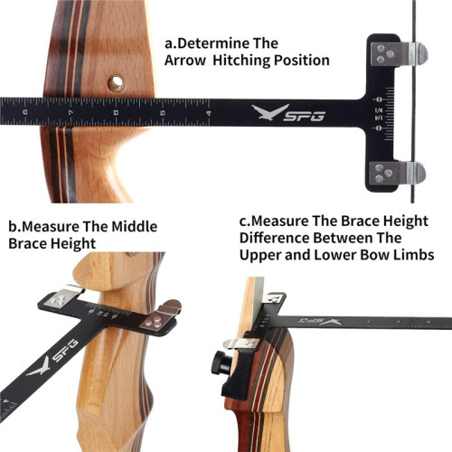 Archery T-Ruler, Ruler, Composite Recurve Bowstring Measurement, Stop Ruler, Caliper, Adjustment Tool 2