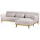 Beliani Corner Sofa 3 Seater SIMOS Fabric Light Grey Left Hand 4