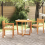 VidaXL vidaXL Garden Dining Table Round 90x75 cm Solid Wood Acacia 3