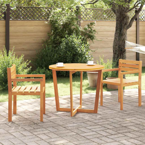 VidaXL vidaXL Garden Dining Table Round 90x75 cm Solid Wood Acacia 2