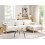 Beliani Corner Sofa 3 Seater SIMOS Boucle White Left Hand 2