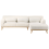 Beliani Corner Sofa 3 Seater SIMOS Boucle White Left Hand 4