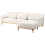 Beliani Corner Sofa 3 Seater SIMOS Boucle White Left Hand 5