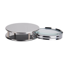 20X Folding Round Handheld Magnifier,Stainless Steel Body,70mm Diameter PReader for Children,Students and the Elderly