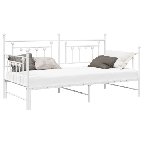 VidaXL vidaXL Daybed Frame White 90 x 200 cm Steel 1