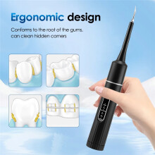 (black) New Electric Toothbrush Sonic Vibration Dental Scaler Stain Calculus Tartar Remover Teeth Whitening Kit Tooth Cleaner Oral Care