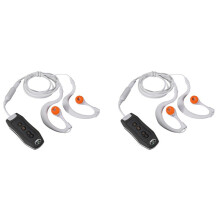 2X MP3 Music Player Underwater Headphones for Swimming Laps Watersports Short Cord 4GB-Black
