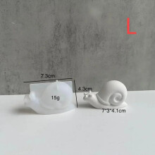 (L) NEW Crystal Epoxy Resin Mold Cute Snail Animal Silicone Casting Mold Snail Making Home Decor Plaster Mold