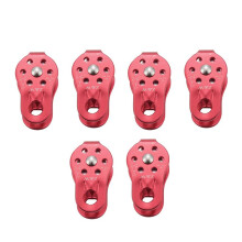 6 Pcs Rock Pulley Rope Tree Climbing Climber Arborist Fixed Pulley Red