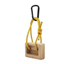 Climbing Hangboard Wooden Dual Pocket Grip Blocks Portable Dual Depth Finger Strength Grip Power Forearm Training