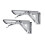 2pcs Brushed Stainless Steel 14 Inch Folding Angle Bracket Triangle Shelf Heavy Support Adjustable Wall Mounted Bench 1