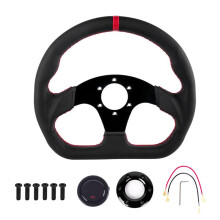13 Inch Racing PC Game 320mm Leather Steering Wheel Drift Racing Parts Modified Steering Wheel