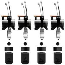 4Pcs 0.6MM U1 Hotend for Snapmaker U1 Extruder,Fast Heating Ceramic Hot End with Hardened Steel Nozzle 3D Printer Parts