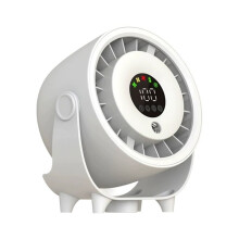 Portable USB Cooling Fan with 3 Modes 3600mAh Battery Misting Fan Small Table Fan for Kitchen Home White