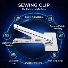 Clip per Cucito, Morsetto per Tessuti da Taglio, Strumento Mobile per Tessuti, Supporto per Tessuti Multistrato, Ideale per Sarti e Ricami