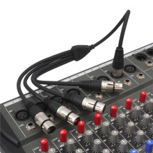 3 Pin XLR 1 Male to 4 Female Y Splitter Audio Cable,4 Way-1 XLR Single Input to Four Output Parallel Connection Cable
