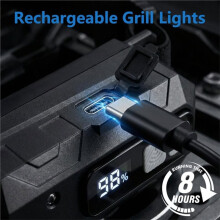 Luci Ricaricabili per Barbecue da Esterno, Lampada LED per Barbecue con Sensore di Movimento, Accessori per Grigliate