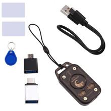 Lecteur de Puce RFID Chameleon V3.0 + 1 Porte-Clés UID + 1 Carte UID + 1 Carte CUID Émulateur de Carte à Puce 13,56 MHz 125 KHz