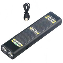 Lampe Torche LED Solaire avec Aimant, 8 Modes D'Éclairage, Lampe à Pince pour le Camping et les Situations D'Urgence