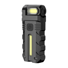 180 Rotating LED Work Light Dual Magnetic Flashlight USB-C Rechargeable Keychain Light