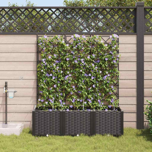 VidaXL vidaXL Garden Planter 3 pcs Black Plastic 2