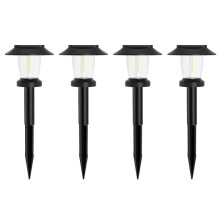 4x Solar Pathway Lights Outdoor Solar Lights Garden Waterproof Tungsten Filament Landscape Lighting Yard Garden Walkway