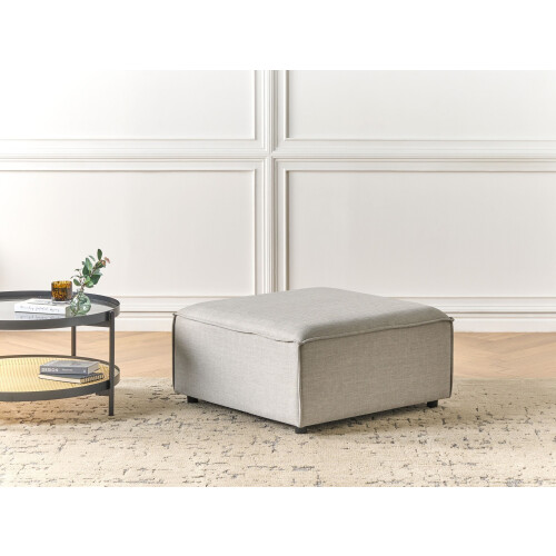Beliani Ottoman ARDAL Fabric Light Grey 1