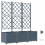 VidaXL vidaXL Garden Planter 3 pcs LiGht Grey Plastic 2