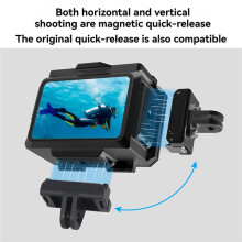 80M Waterproof Case Underwater Diving Housing with Universal Two-Card Holder for Action 5 Pro 4 3 Action Camera
