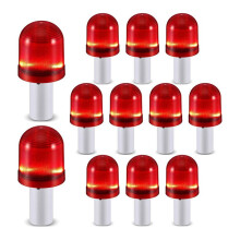 12 Pcs LED Traffic Cone Lights Traffic Cone Flasher with 3 Flashing Modes Traffic Light Warning LED Light