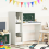 VidaXL vidaXL Desk with Open Storage and Chalkboard ROROS White and Grey 4