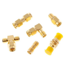 Kit de 18 Piezas/Juego de Conectores, Adaptador Coaxial Convertidor de Antena con Enchufe SMA Macho y Hembra, Adaptador de Tapa Antipolvo RF X3UF