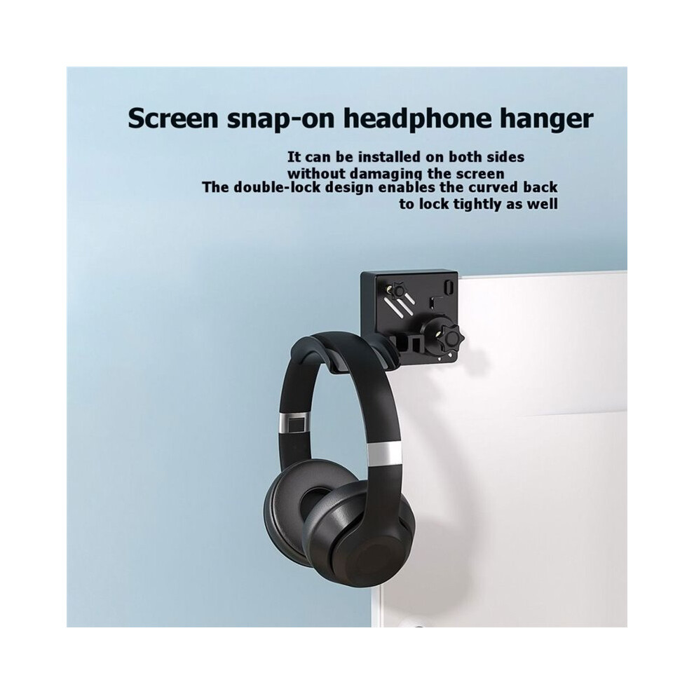 Monitor Headphone Stand Adjustable Clamp- Headset Holder Earphone Hanger Under Desk Headset Stand 4712266399656