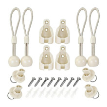4pcs Replacement Part Roller Shade Hardware Bungee Kit and End Cap Tie Downs for Coolaroo Outdoor Roller Shade