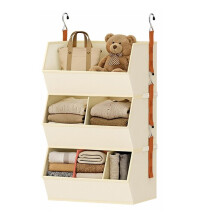 Hanging Closet Organizer , Clothes Hanging Shelves for Closet with Divider, Closet Hanging Organizer for Home, Dorm, Rv