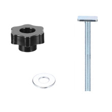 4set Handle T-Slot Slider Miter T-Track Jig Screw Fixture for Table Saw Router Chute Rail DIY Woodworking Bench Tool
