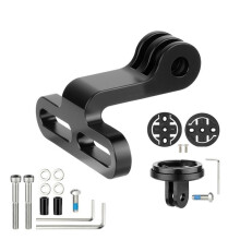 Soporte de Manillar de Aluminio Ajustable en Ángulo para Potencia de Bicicleta, Compatible con Ciclocomputadores para , Bryton y Wahoo, para