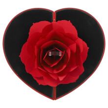 Rose Flower Rotating Ring Box,Proposal Box,Rose Wedding Engagement Ring Box,Smycken Förvaringsbox,Alla Hjärtans Bästa Kvinnliga