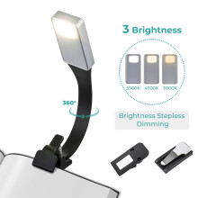 2X Rechargeable E-Book LED Light for Paper New USB Reading Lamp Book Light Lamp Clip for Travel Bedroom Reader