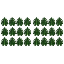 24X Artificial Tropical  Leaves Jungle Party Decoration Animal Summer Hawaiian Wedding Home Table Decor L