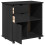 VidaXL vidaXL Rolling Cabinet Black 63.5 x 39 x 65.5 cm Solid Pine Wood 4