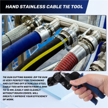 Heavy Steel Cable Tie Tool, Include 100 PCS Stainless Steel Cable Ties, Suitable for Home, Office, and Industrial Use