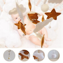 Decoración para Cuna de Bebé, Decoración de Madera con Forma de Oso de y Estrella, Adecuada para Niños y Niñas Recién Nacidos, Decoración