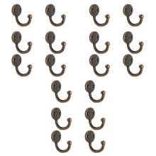 Lot 18Pcs Retro Crochet Cintre Mural Porte Manteau Chapeau en Alliage-Bronze 35 x 30 mm