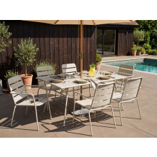 Garden Dining Set 6 Seater TERENZO Light Beige Metal
