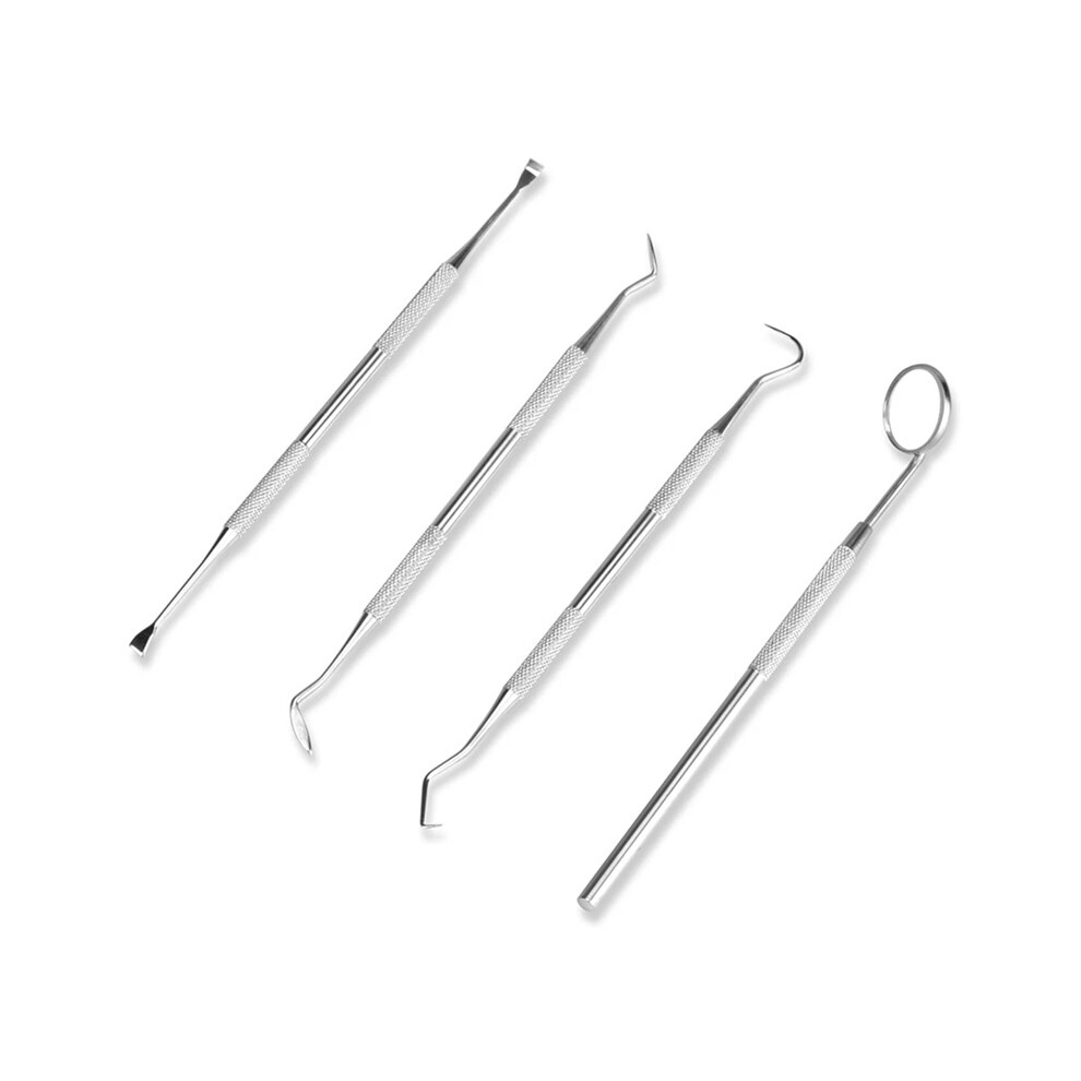 Stoyotu 4Pcs Dental Hygiene Tools Oral Care Kit Instruments Dentist Tartar Scraper Scaler Calculus Plaque Remover Teeth Cleaning Tool